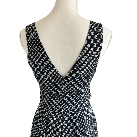 VICTORIAS SECRET Black White Plaid Waist Tie Dress Size 4 - Picture 4 of 5